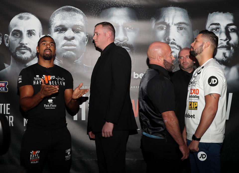  David Haye vs Tony Bellew has become a grudge match with a large security presence