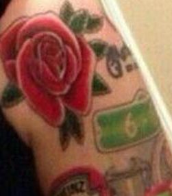  HE had a bloomin’ good time playing at New York’s Madison Square Garden in 2013 and marked it with a rose tattoo.