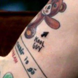  ON The Late Late Show in February 2015, John Mayer inked “Kool Guy” on Ed’s arm and was given a cat tatt on his chest.