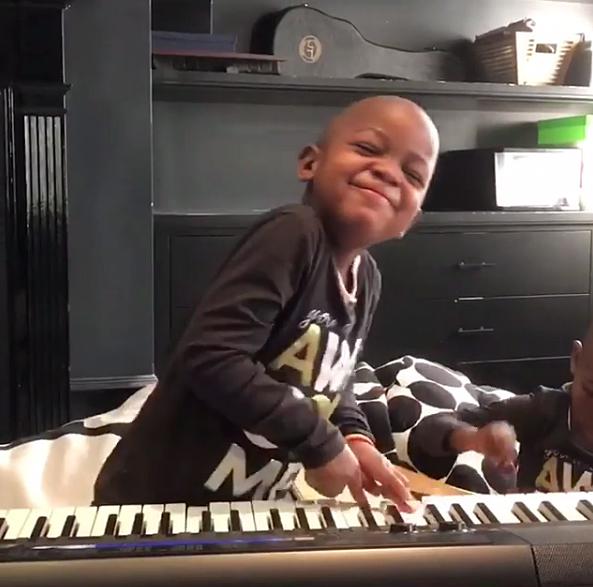  Madonna shared a sweet video of her twins playing piano together