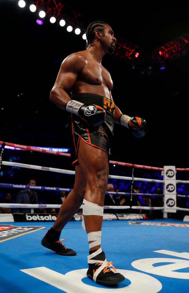  David Haye ruptured his Achilles in the sixth round and was left hobbling on one leg for the rest of the fight