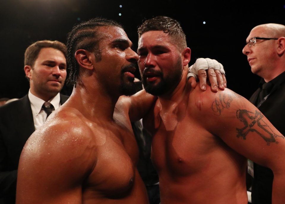  Haye was hospitalised after the defeat but did not require surgery