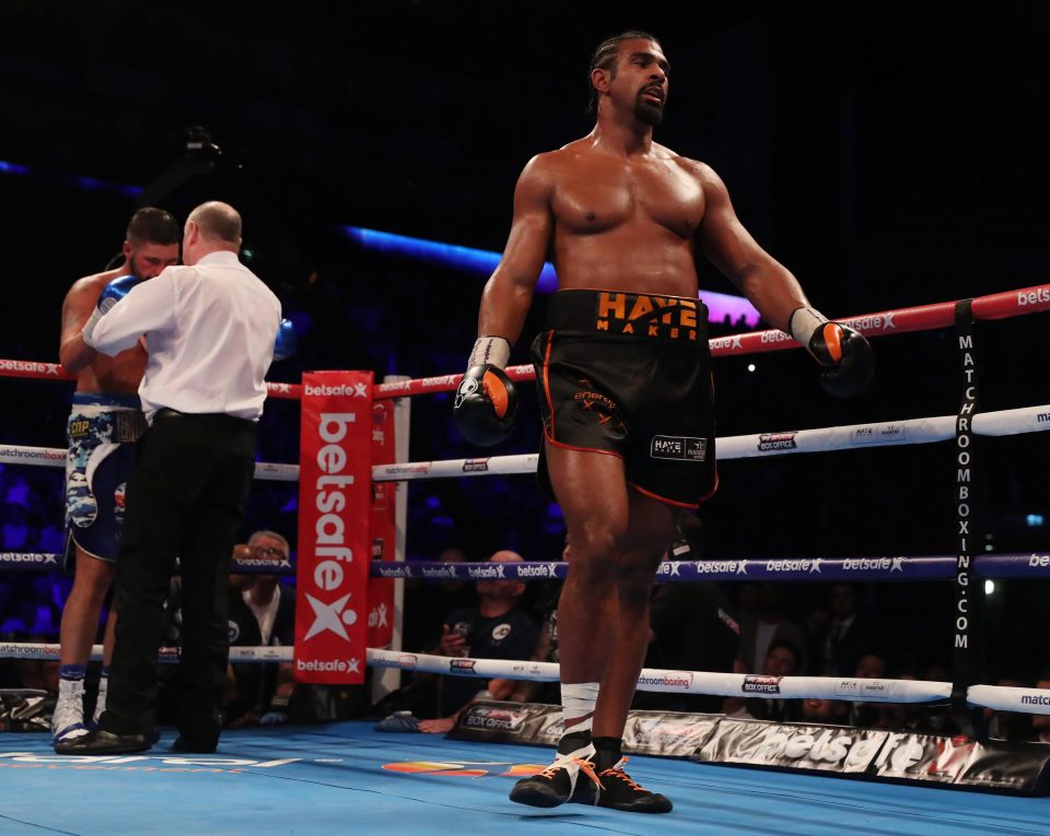  David Haye snapped his Achilles during his fight with Tony Bellew