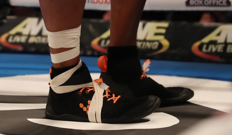  David Haye claims Eddie Hearn demanded the taping around his ankle be removed