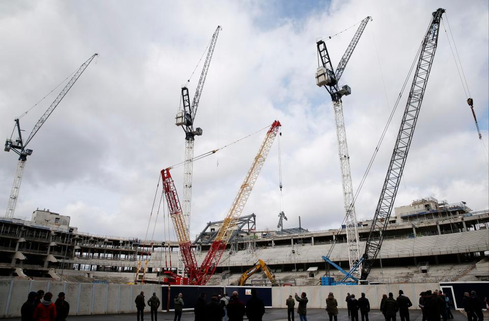 Tottenham are currently in the process of building a new stadium to rival England's biggest