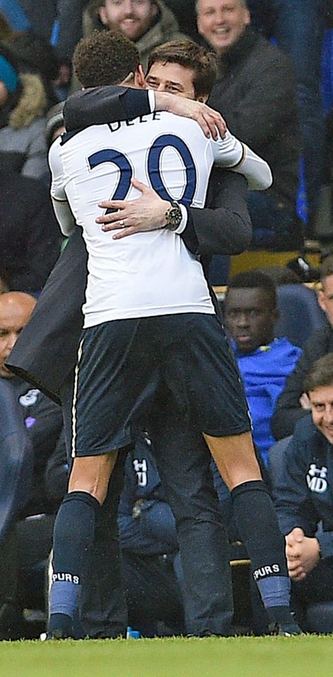 Pochettino went mad with joy after Dele Alli bagged his late clincher against Everton