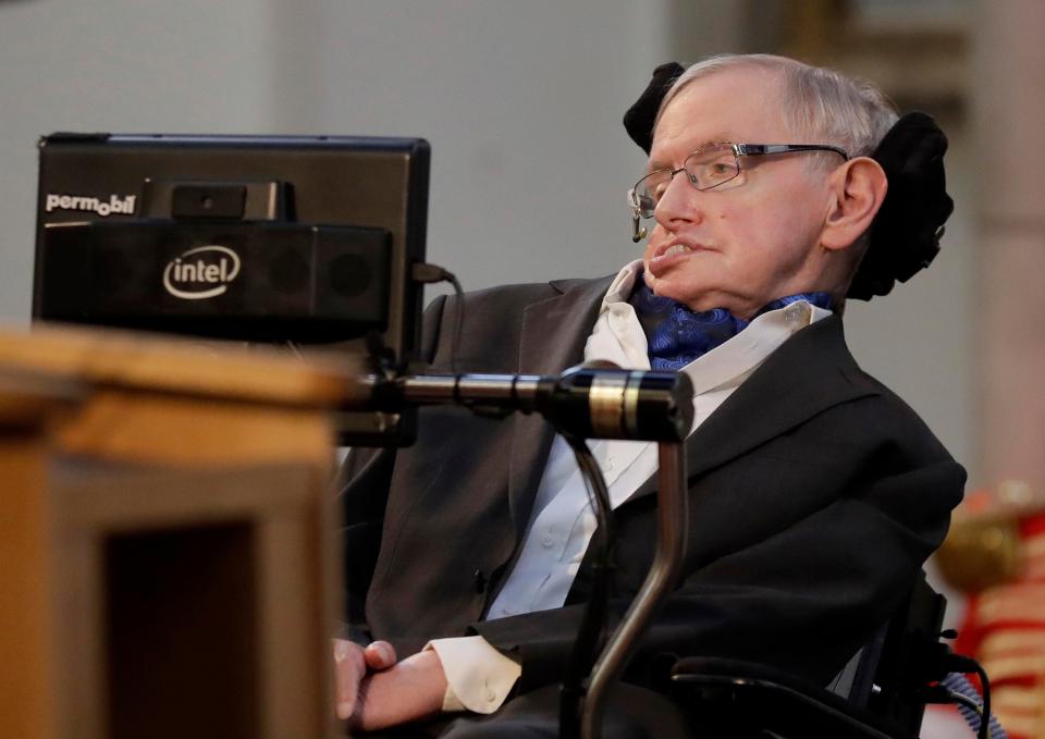  Professor Stephen Hawking made the chilling warning during a video appearance at Tencent WE Summit in Beijing on Sunday