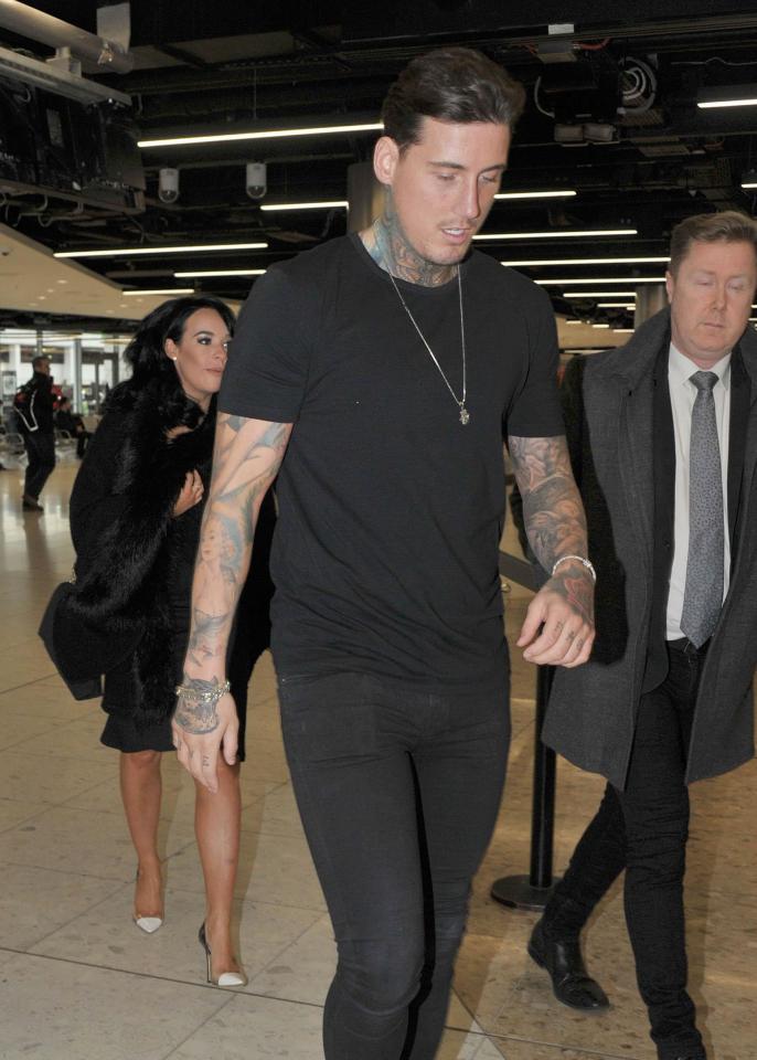  Jeremy McConnell and Stephanie Davis seen arriving in Dublin