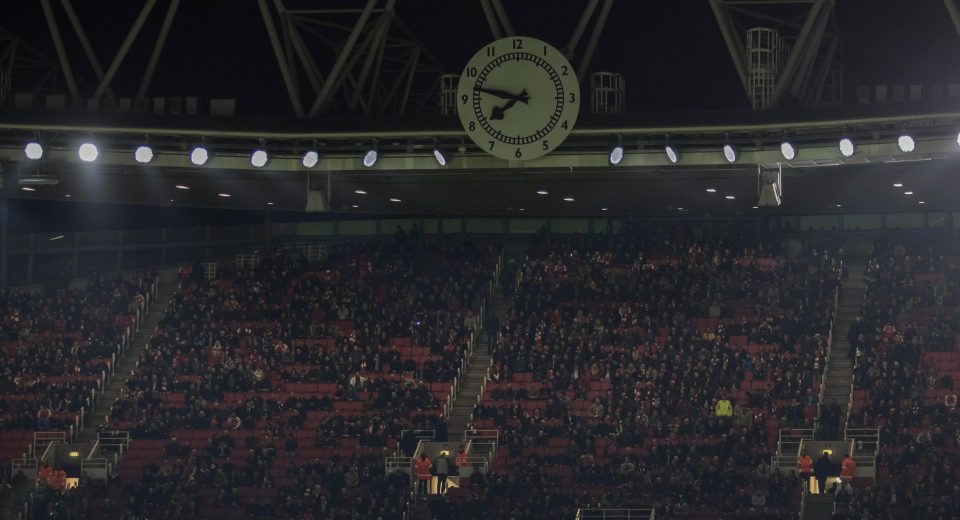 A number of empty seats were noticeable inside the stadium