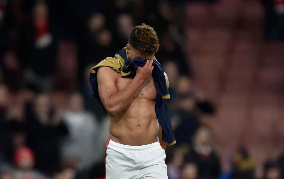 Alex Oxlade-Chamberlain looked thoroughly humiliated at the final whistle