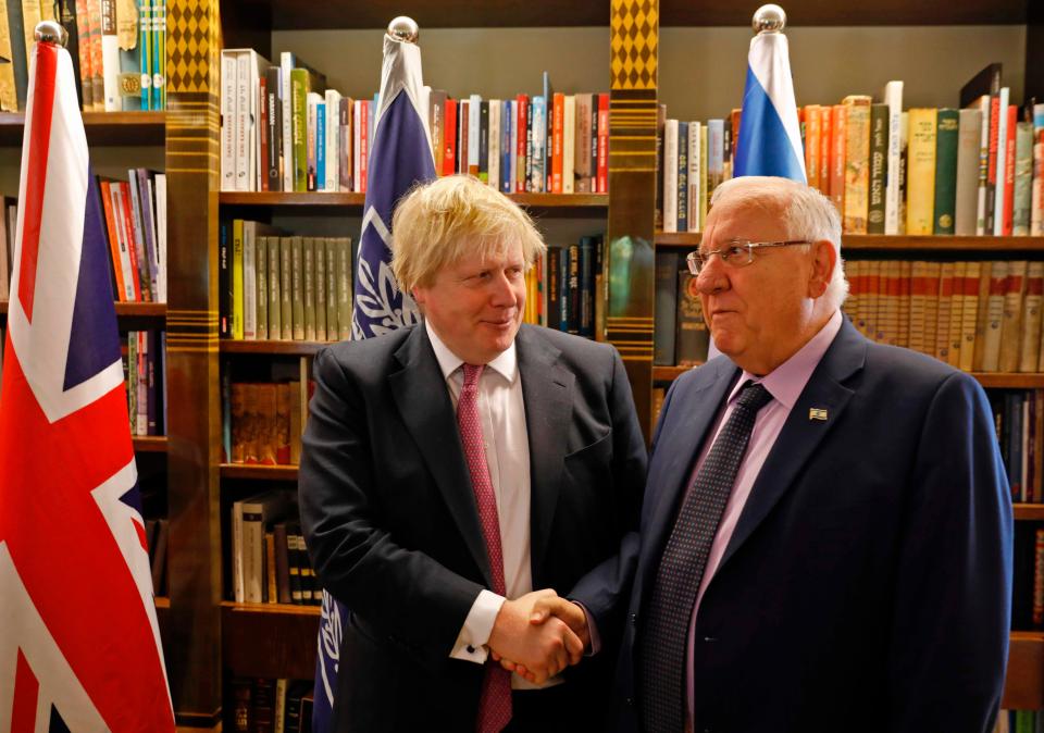  Boris Johnson met the Israeli President Reuven Rivlin earlier today