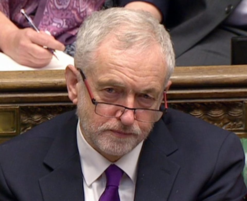  Labour leader Jeremy Corbyn was not amused