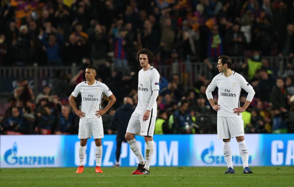 But in contrats, the PSG players looked on in disbelief, as their Champions League dreams were crushed in the most unbelievable style