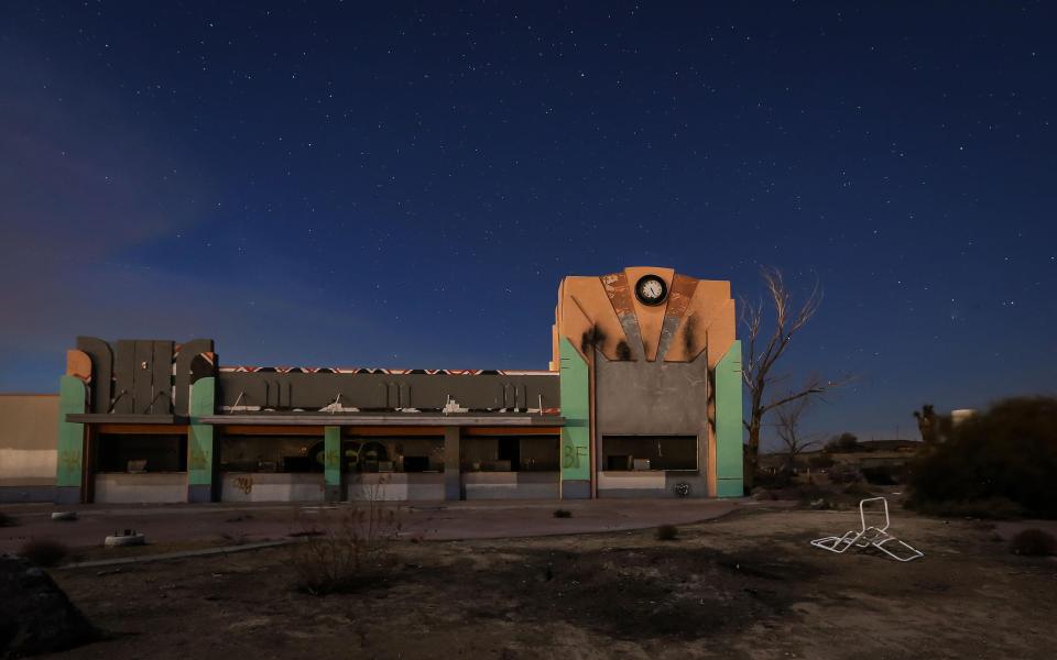  The site near Las Vegas is now a magnet for graffiti artists and photographers drawn by its eerie atmosphere