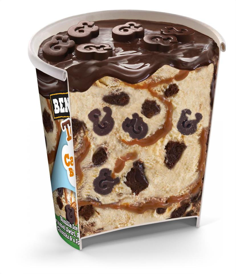 The new Salted Caramel Brownie flavour from Ben & Jerry's has a spoonable chocolate layer on top