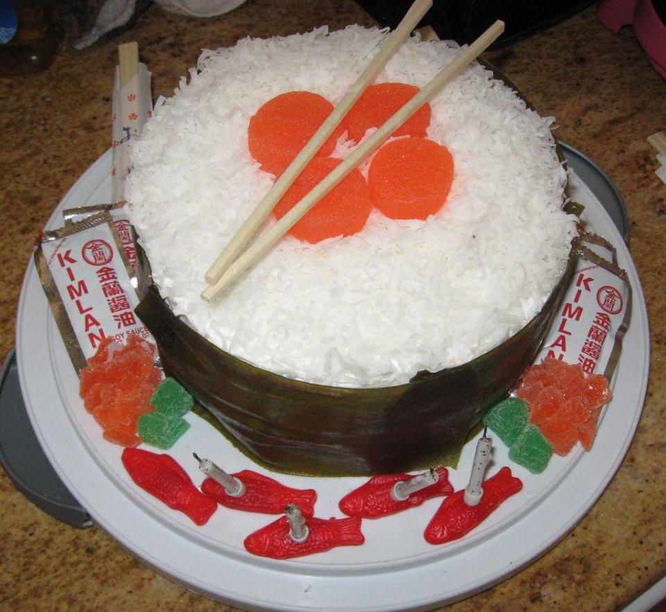  Ideal for a sushi fan who can manage to eat their cake with chopsticks