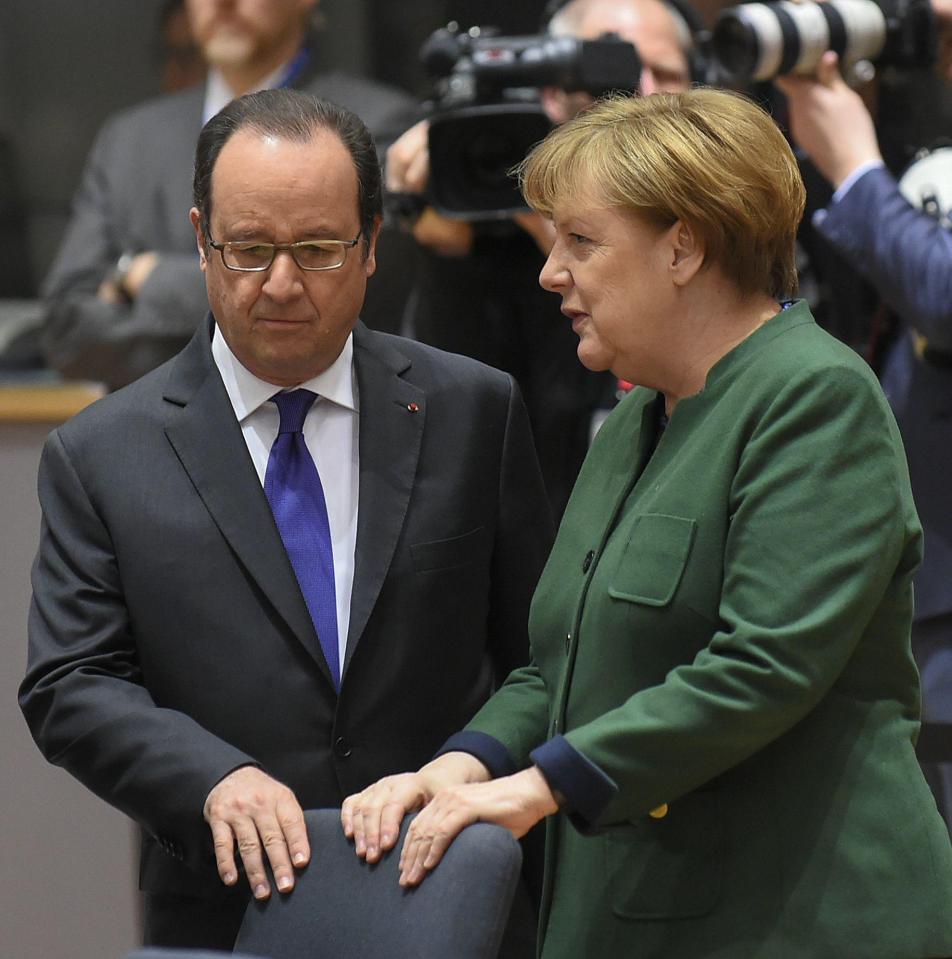  Mr Hollande echoed the words of German Chancellor Angela Merkel