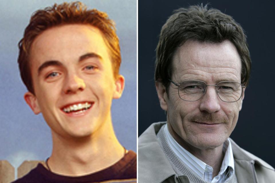  Frankie Muniz as Malcolm and Brian Cranston as Walter White