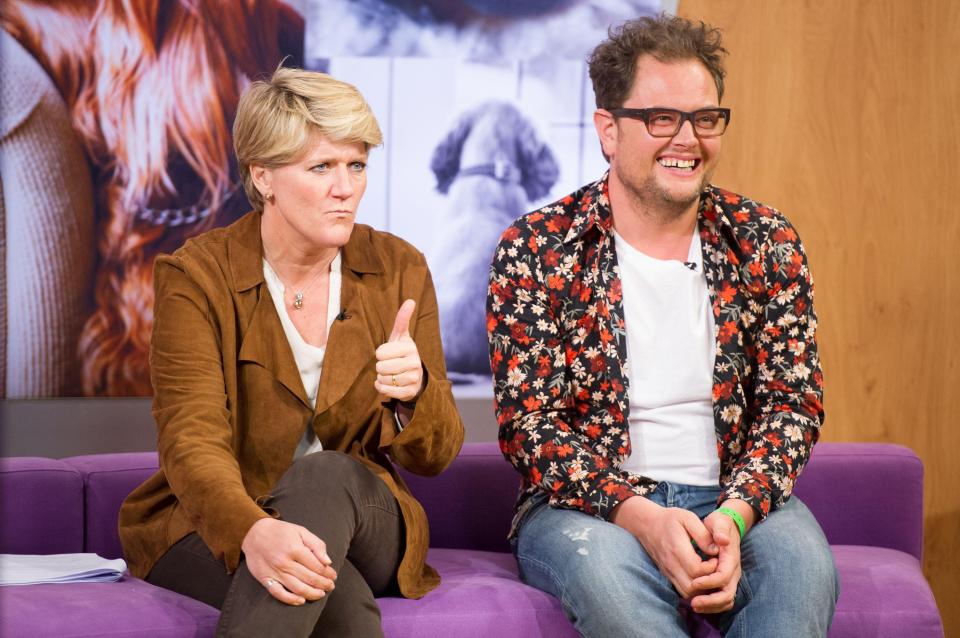  Alan Carr joined Clare Balding to present Crufts 2017