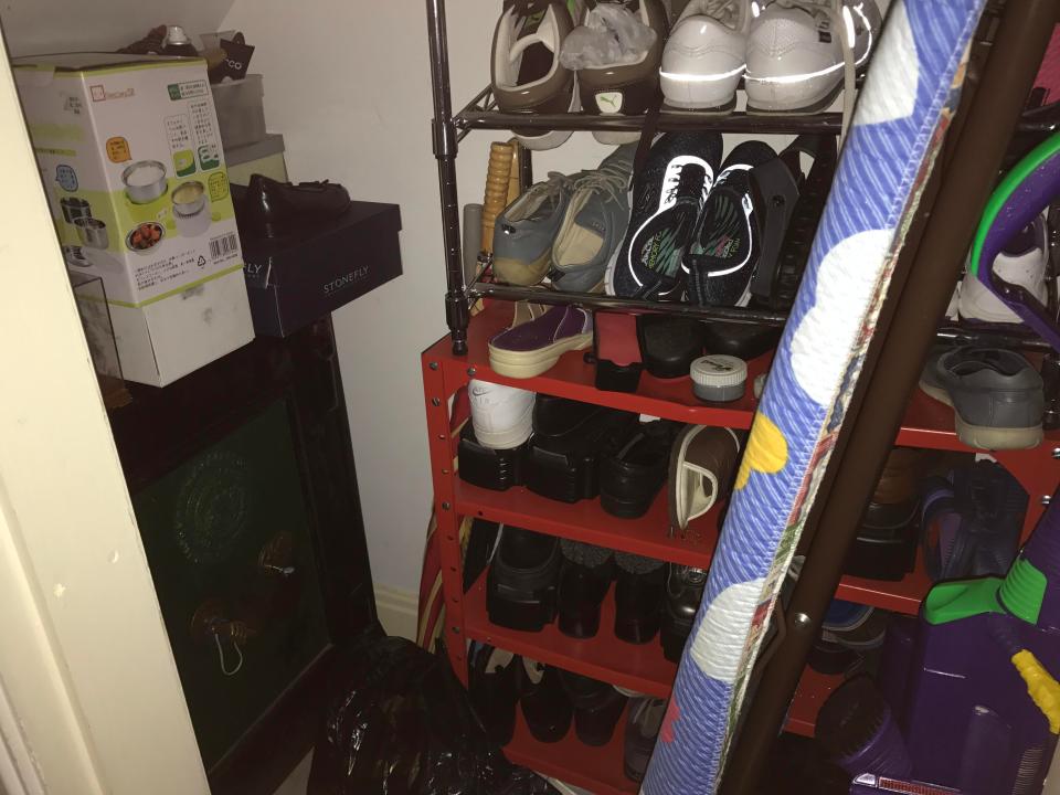  Describing their experience in the tiny cupboard, the man said: 'It was pitch black, we had no phone and no way of letting anyone know.'