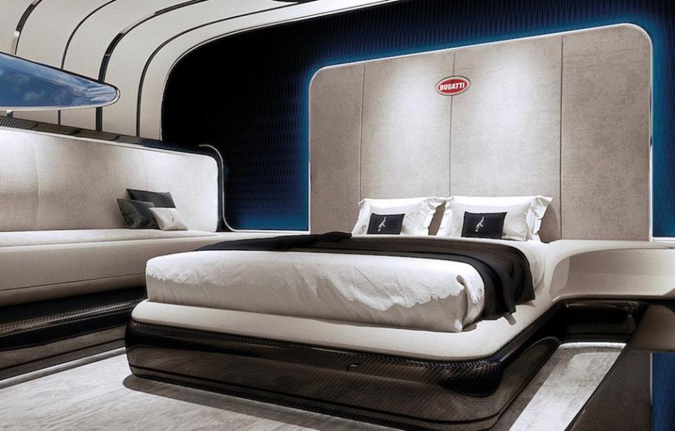  The master suite features a king-sized bed and a large sofa bed for guests. The Bugatti Niniette 66 is intended to carry only two passengers