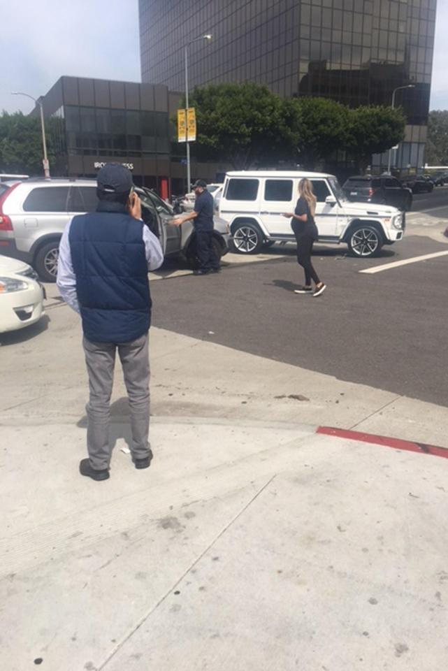  Ciara was pictured at the scene of the collision