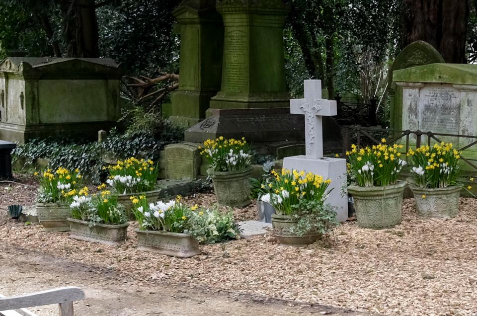  George was buried next to his beloved mum Lesley at the same cemetery