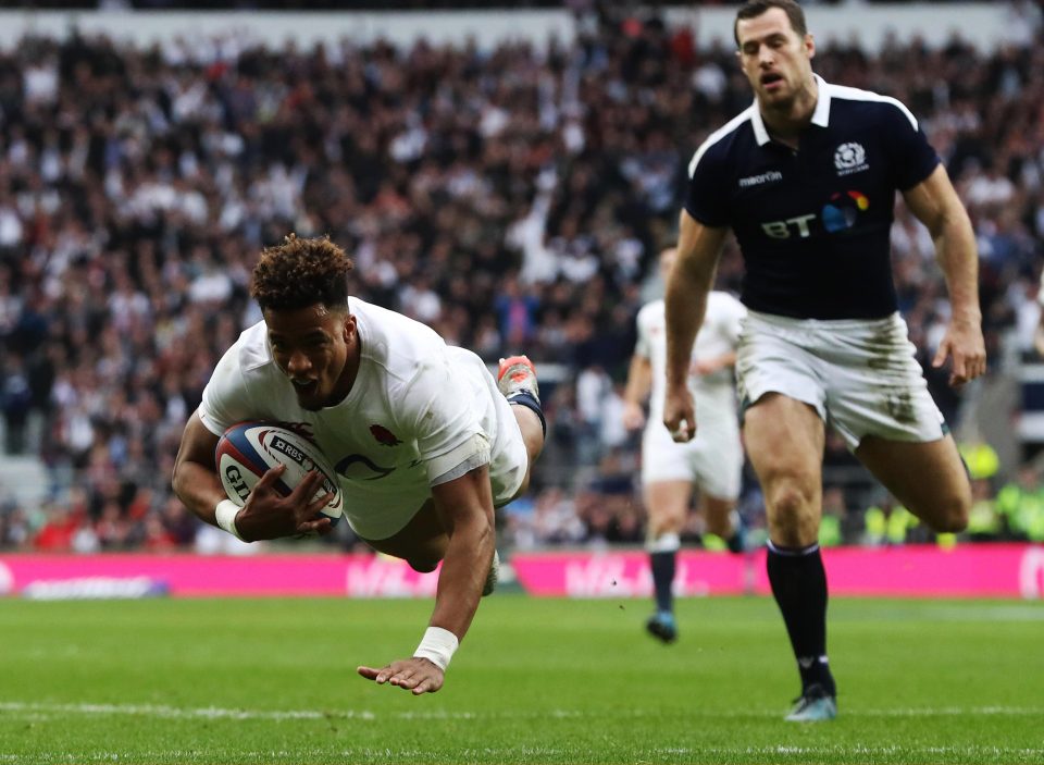 Anthony Watson added some gloss to the scoreline as England went in 30-7 to the good at the break