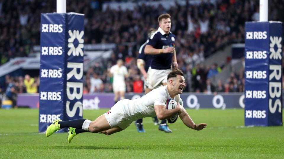 Danny Care came off the England bench to rub further salt in the Scotland wounds with two late tries