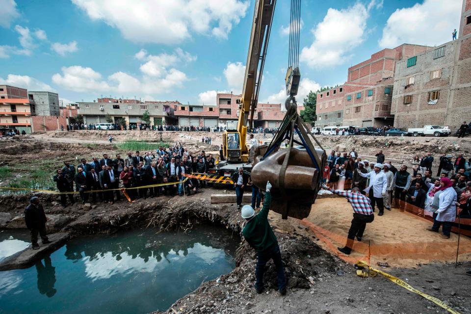 The rebuilt statue will be installed at the Grand Egyptian Museum, which opens next year