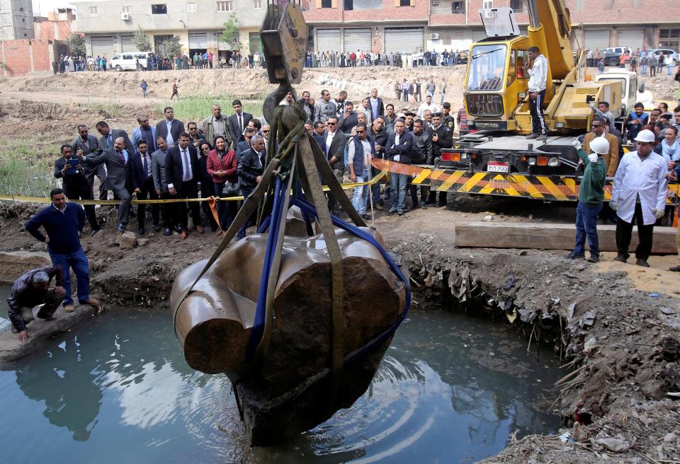 The statue weighs three tonnes and is a incredibly valuable historical find