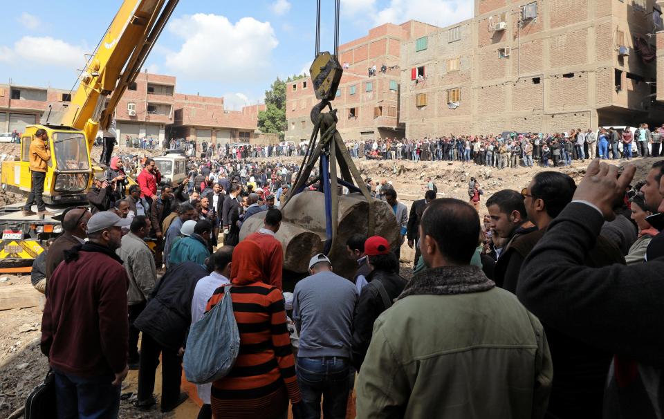 The discovery was made in the working class area of Matariya, among unfinished buildings and mud roads