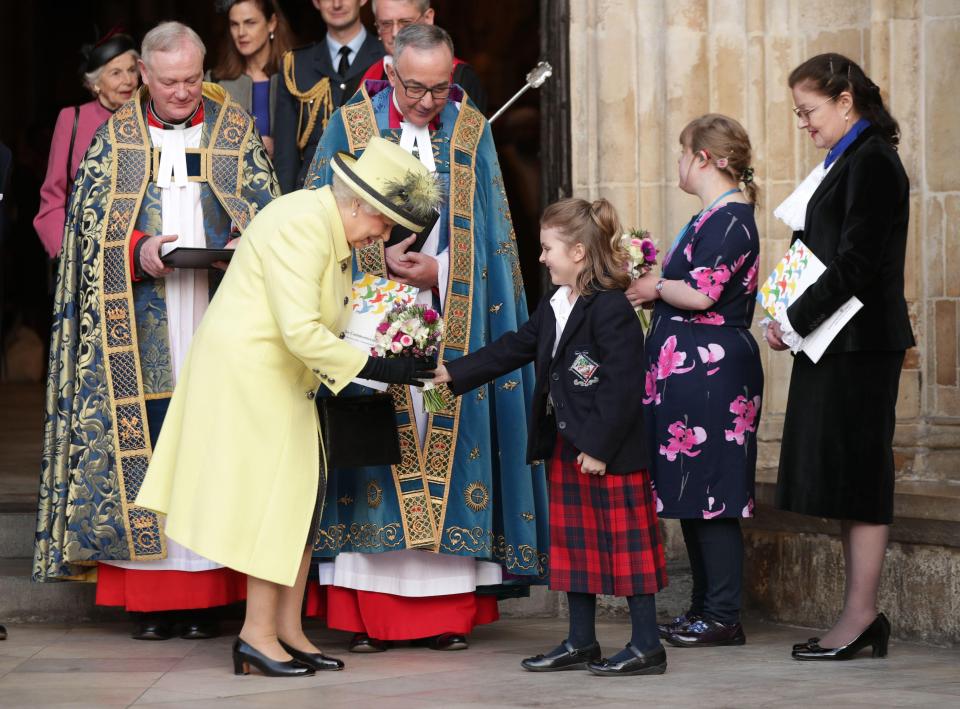  The day involved a service at Westminster Abbey before a reception at Buckingham Palace