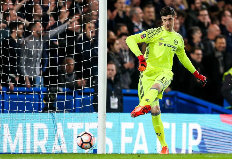  Courtois believes he has the footwork but not the fitness to play in midfield