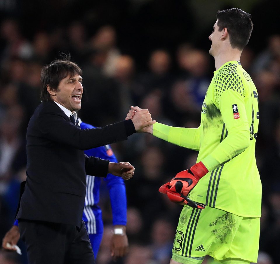  Thibaut Courtois now appears settled at the Bridge under Antonio Conte