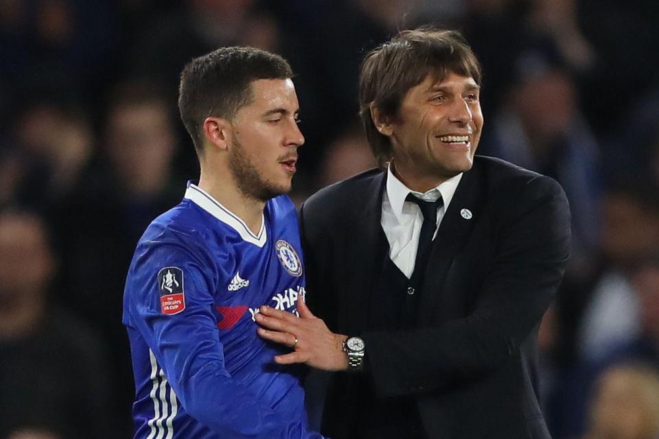  Eden Hazard and Antonio Conte have formed a dream partnership at Chelsea that looks set to continue