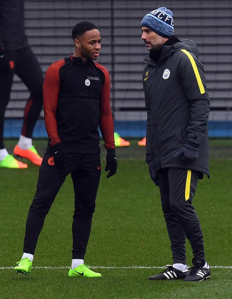 Guardiola talks with in-form winger Raheem Sterling