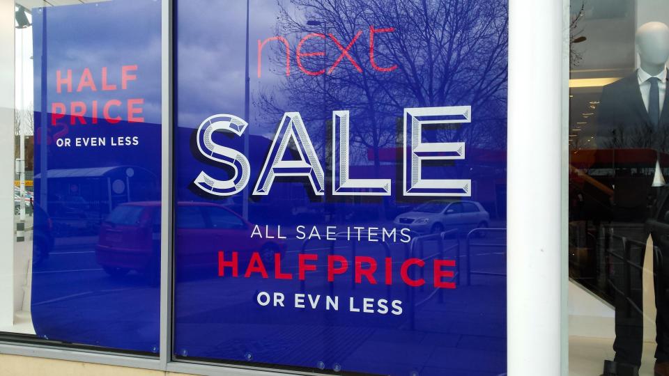  The Next sale is particularly popular because everything, including clothing, children and home is 50 per cent off