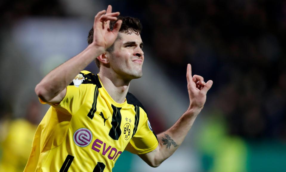 Borussia Dortmund midfielder Christian Pulisic came third