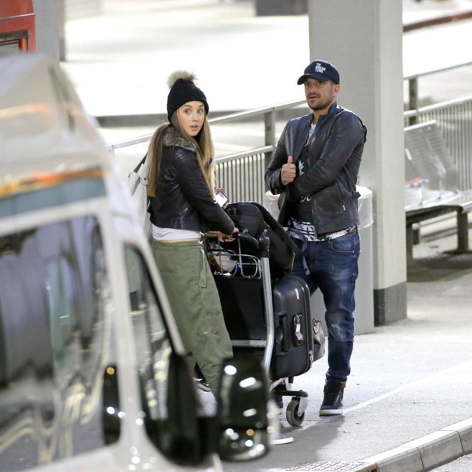 Despite wearing hats, Emily and Pete didn't blend in as much as they might have liked 