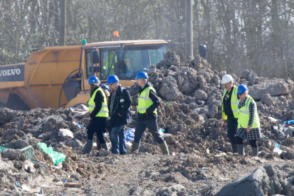  Martin and his wife Trisha, 54, travelled from Fife to the rubbish tip in Milton where officers are searching for the 23-year-old airman