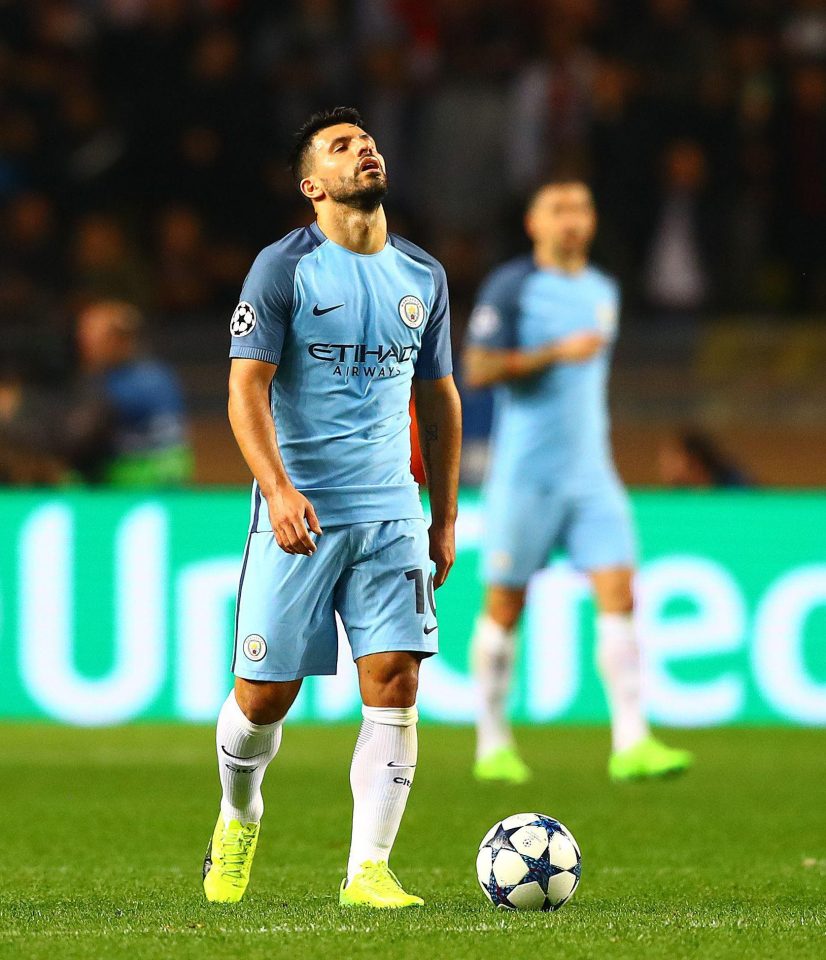  Sergio Aguero and his Manchester City team-mates failed to have a single shot in the first half