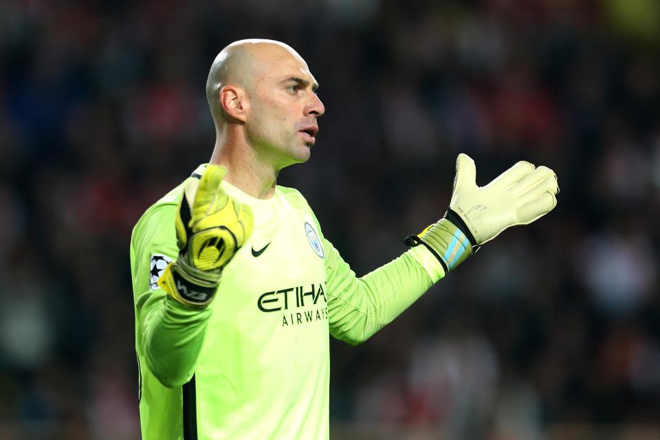  Willy Caballero was unable prevent Manchester City's exit at the hands of Monaco