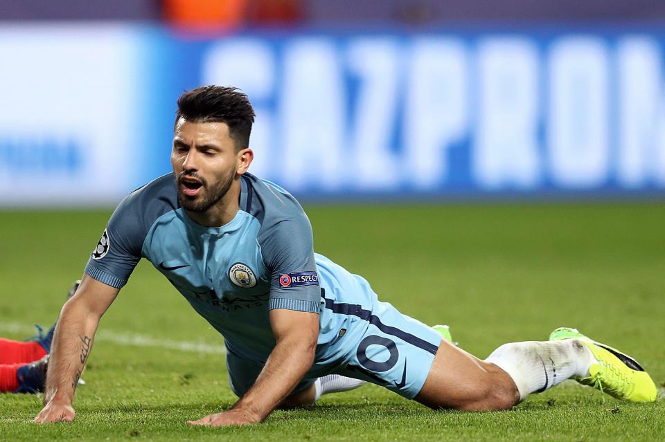  Sergio Aguero missed two decent chances for Manchester City as they were defeated in Monaco