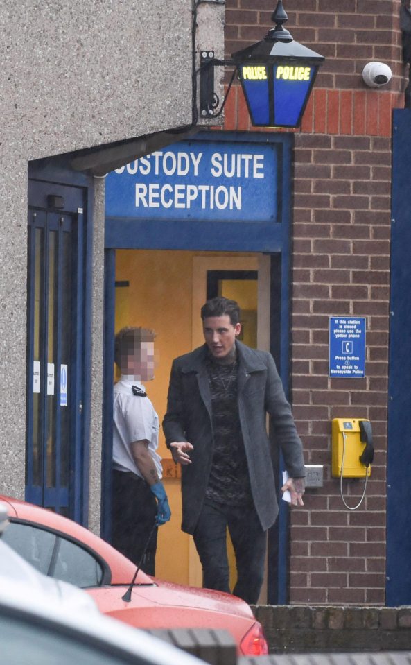  Jeremy McConnell leaves a police station yesterday