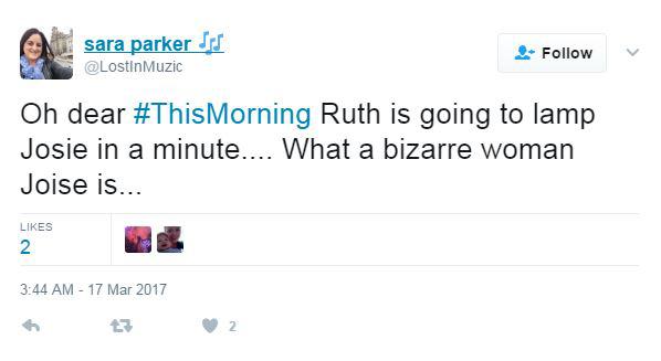  Others thought Ruth would 'lamp' Josie for her comments