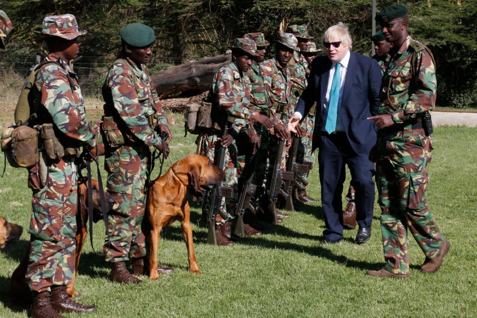  Boris made a visit to National Park rangers in Kenya