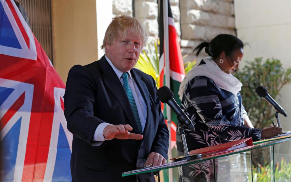  Today the Foreign Secretary held a joint press conference with Kenya's Foreign Affairs Cabinet Secretary Amina Mohamed, right