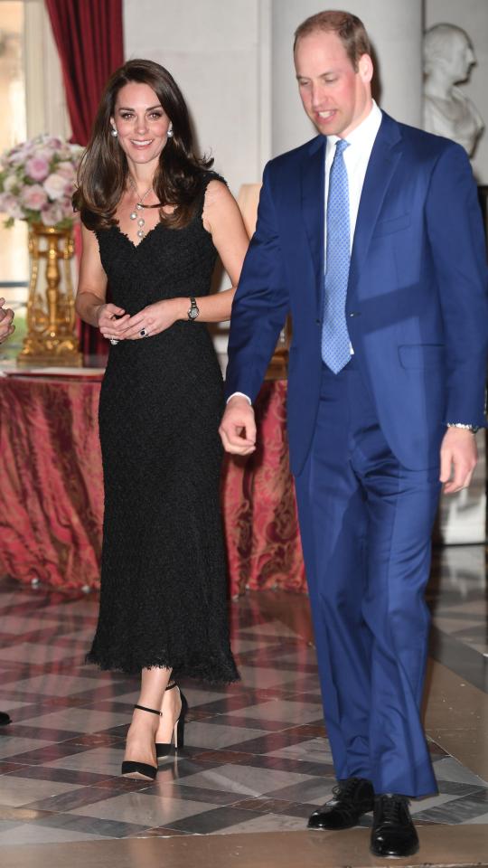  William was also back to work attending a ball in France with wife Kate