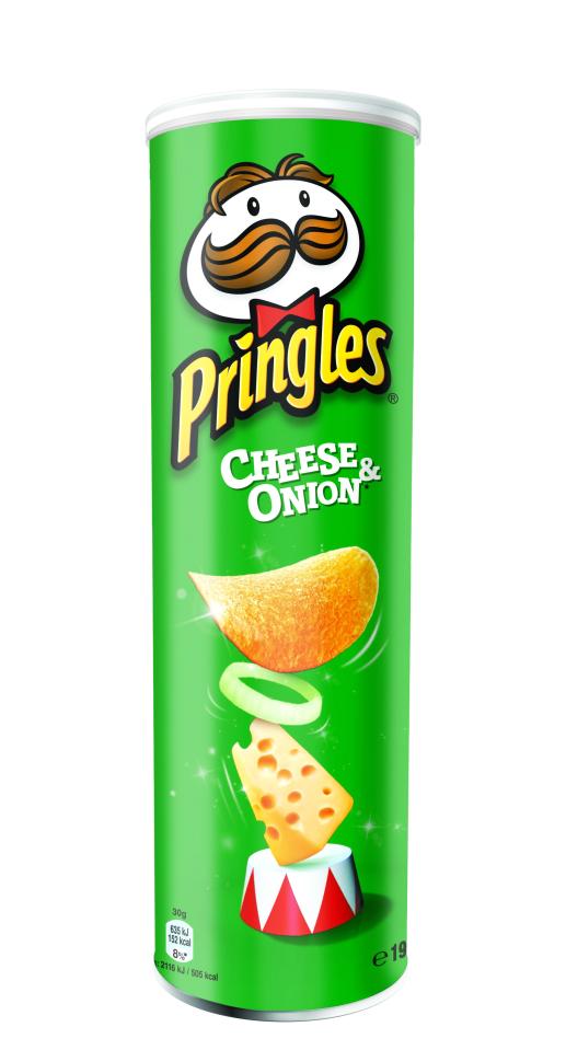  At Tesco, a 190g tin of Pringles crisps is £1.99